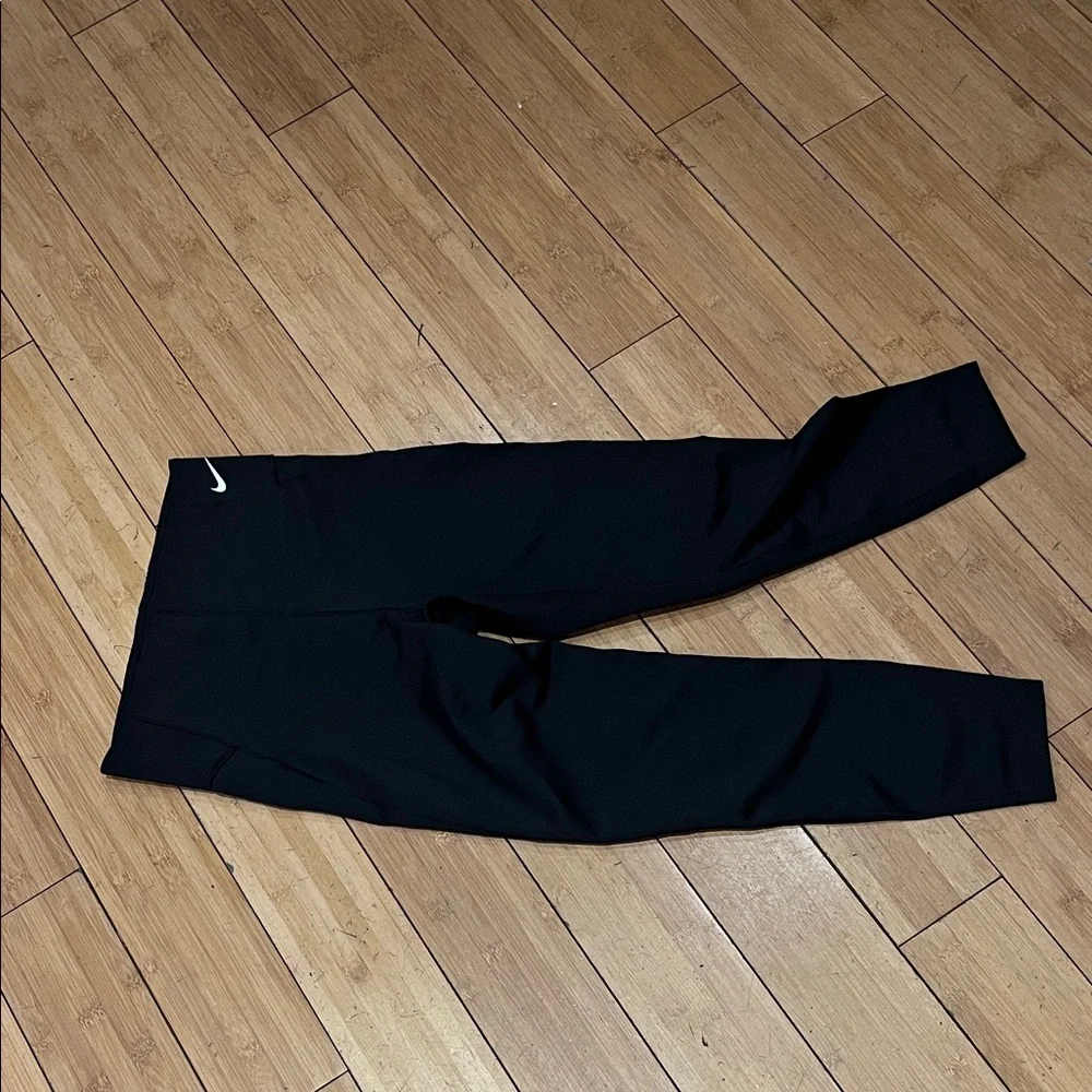 Nike Black dri fit Leggings‎ with White Logo